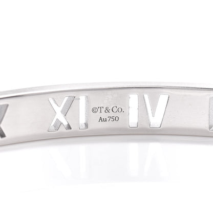 Tiffany 18K White Gold Diamond Atlas Pierced Hinged Bangle Bracelet 4 of 4