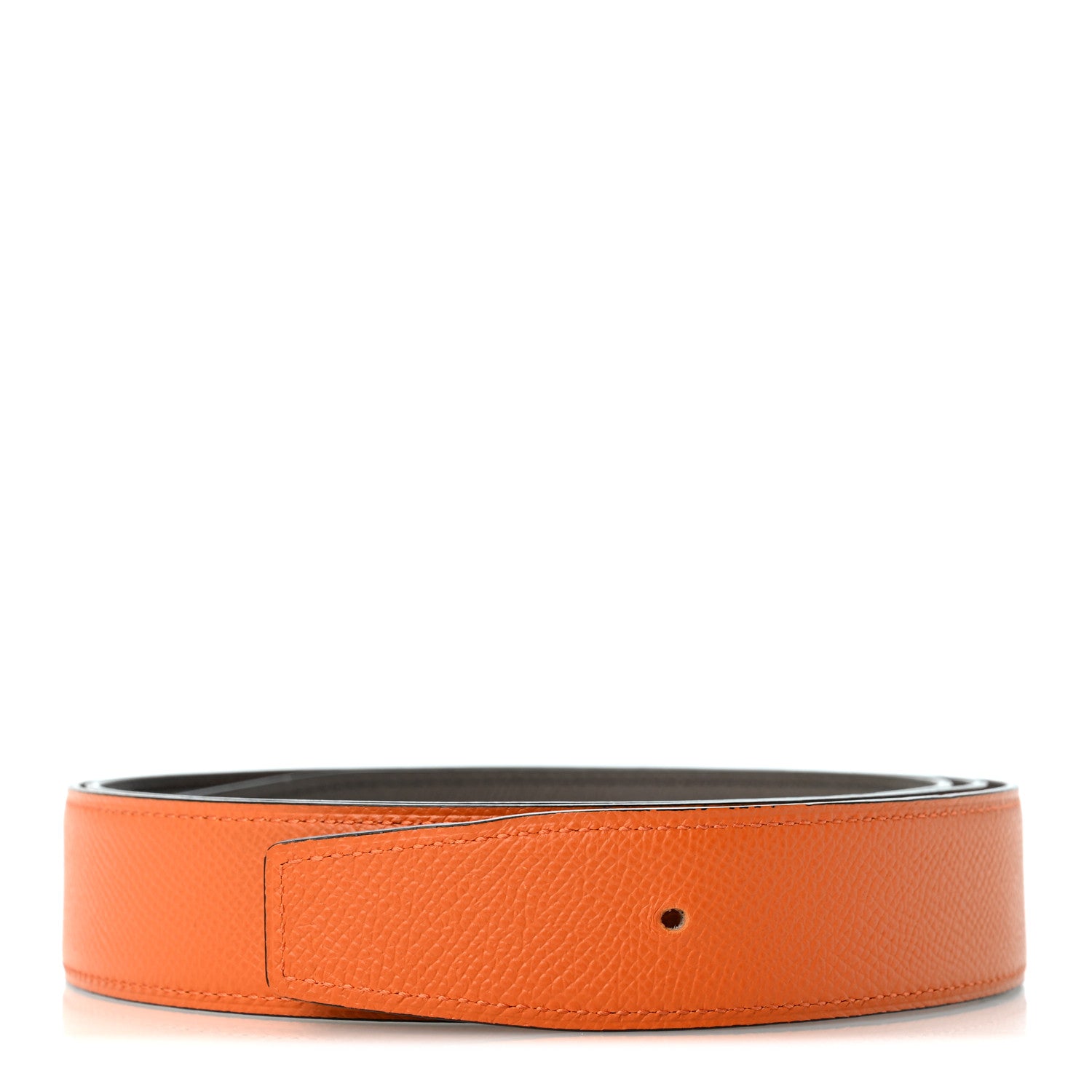 Hermes Epsom Reversible 38mm Belt Strap 110 44 Gris Etain Orange 1 of 6