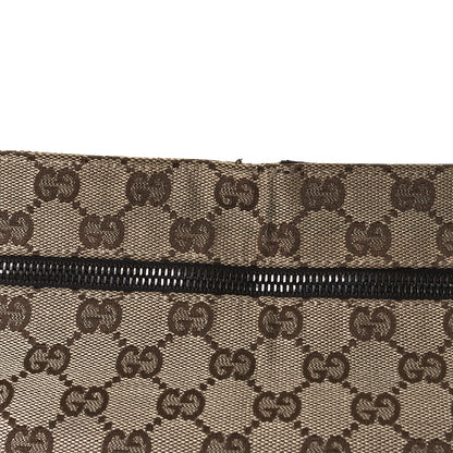 Gucci GG Monogram Web Double Pocket Belt Bag Dark Brown 23 of 25