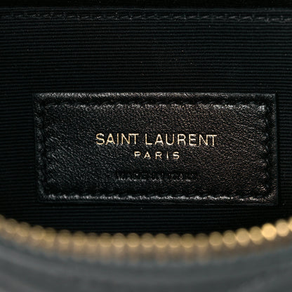Saint Laurent Calfskin Matelasse Chevron Monogram A5 Wristlet Earth 6 of 9