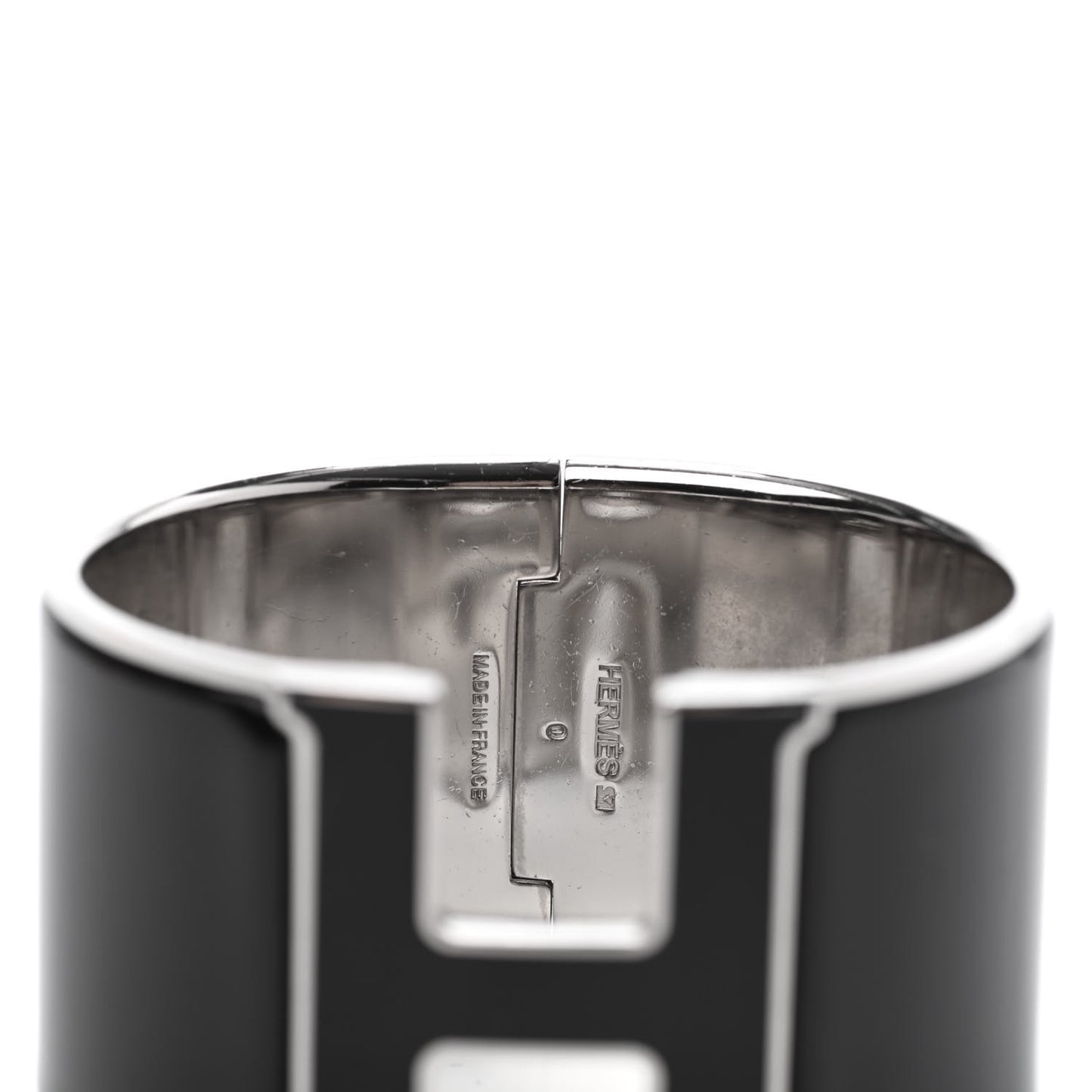 Enamel Extra Wide Clic Clac H Bracelet PM Black