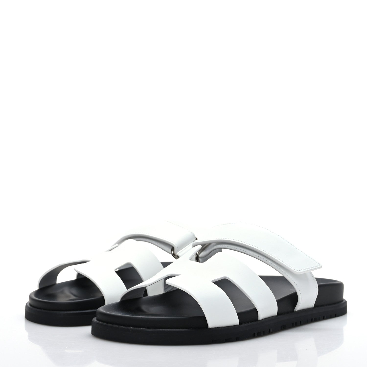 Hermes Calfskin Womens Chypre Sandals 40 White 3 of 9
