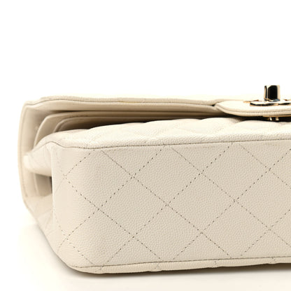 Chanel Caviar Quilted Medium Double Flap White 8 of 9