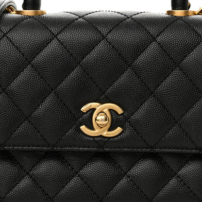 Chanel Caviar Quilted Mini Coco Chain Handle Flap Black 8 of 10