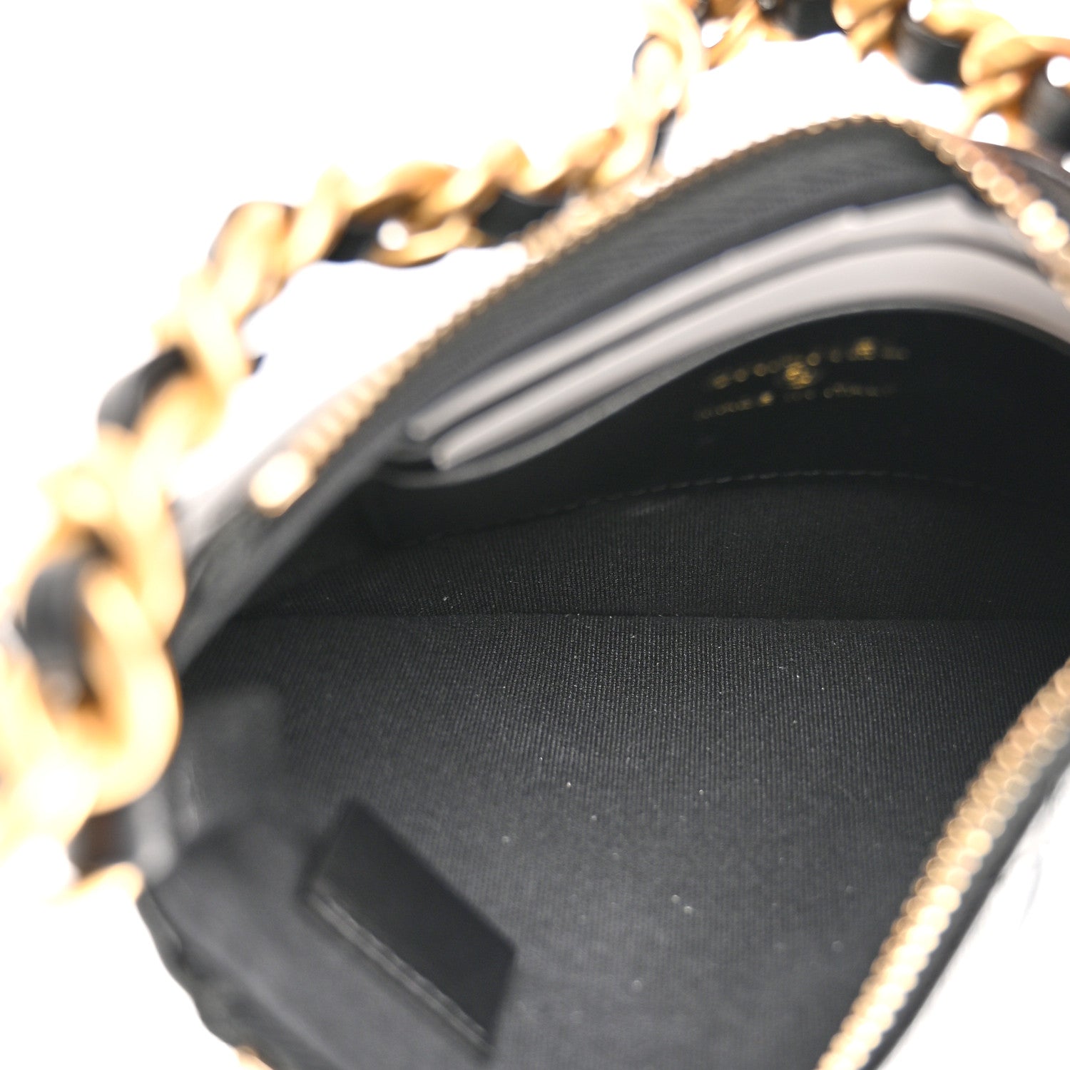 Chanel Shiny Crumbled Lambskin Quilted Round Small CC Hobo Black 5 of 11