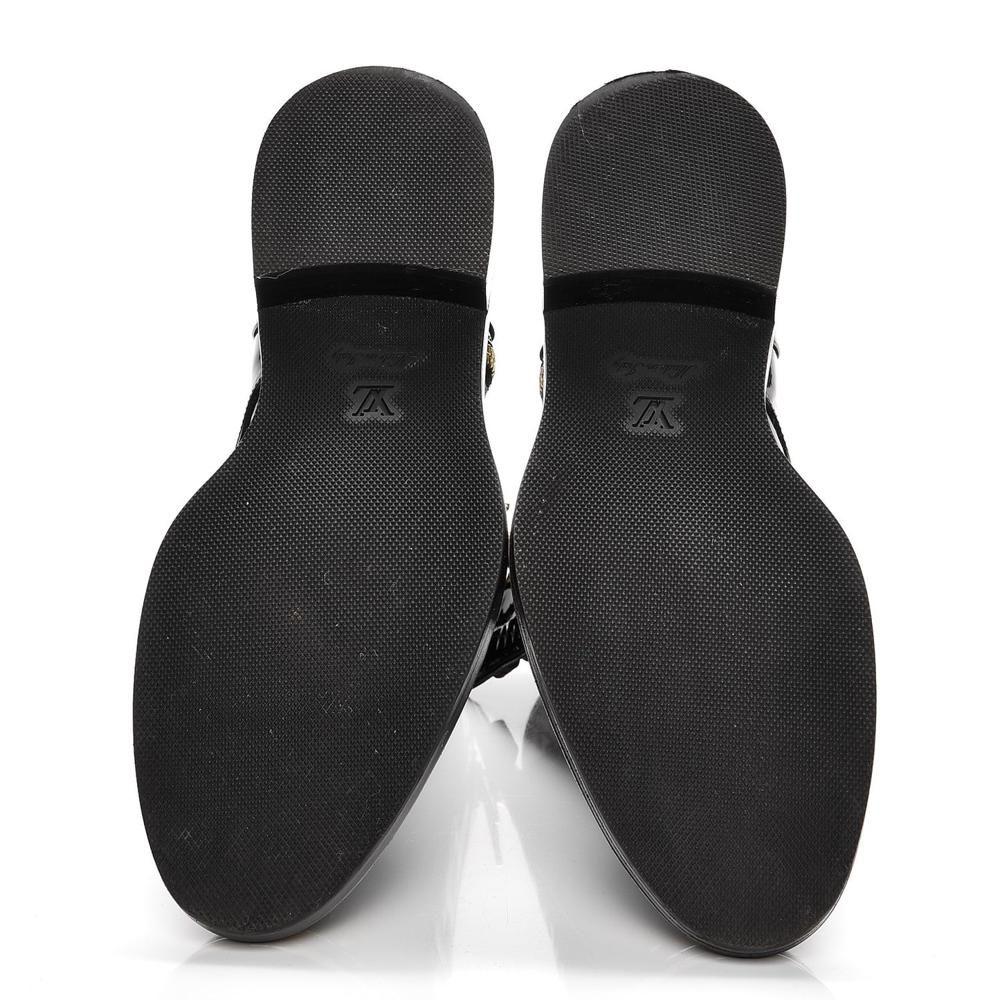 Patent Calfskin Monogram Macadam Ranger Combat Boots 38.5 Black