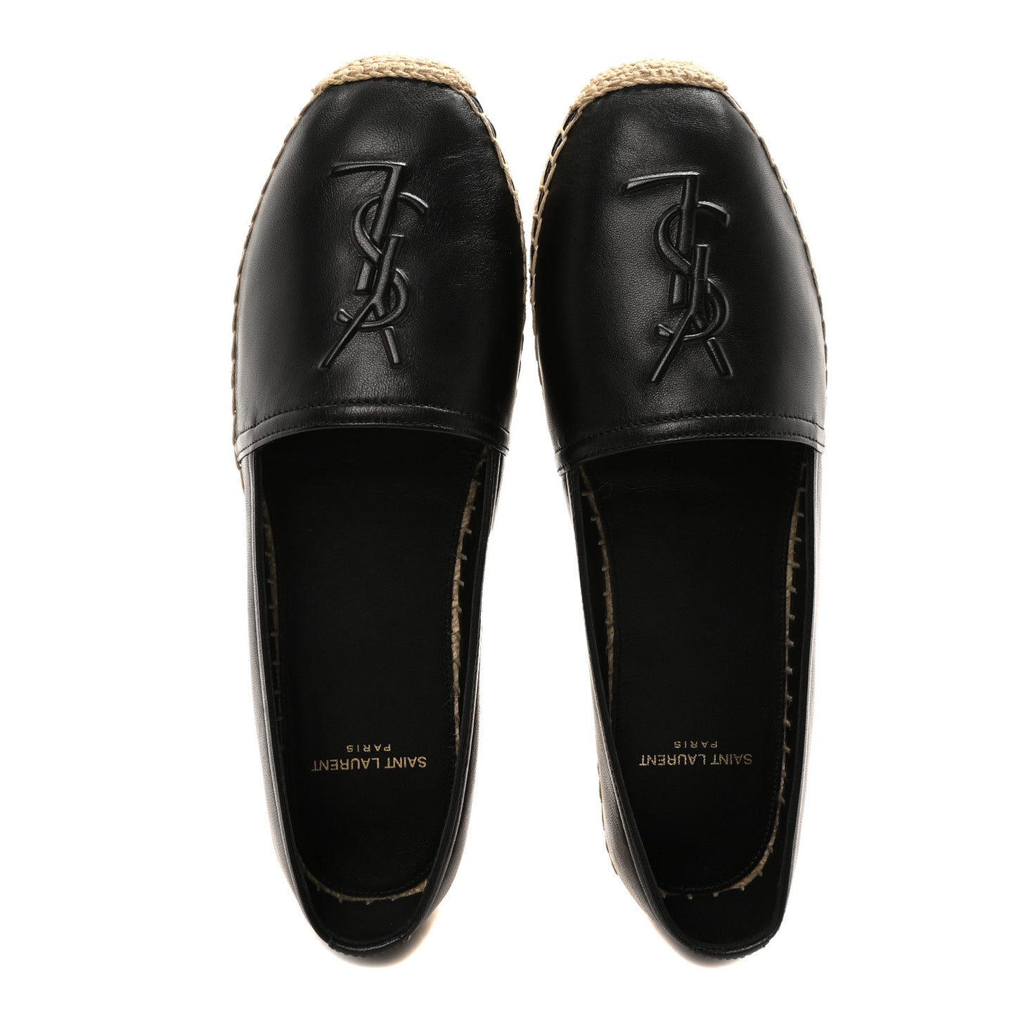Lambskin Monogram Espadrilles 37.5 Black
