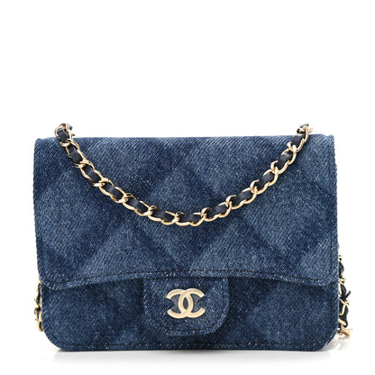 Chanel Denim Printed Belt Bag Dark Blue 1 of 11