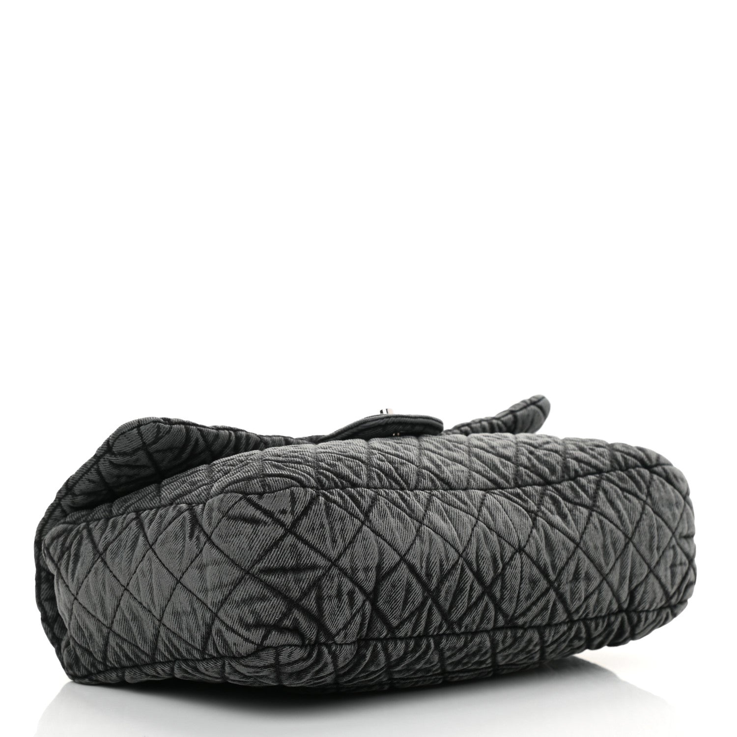 Chanel Denim Quilted Denimpression Flap Grey Black 4 of 11