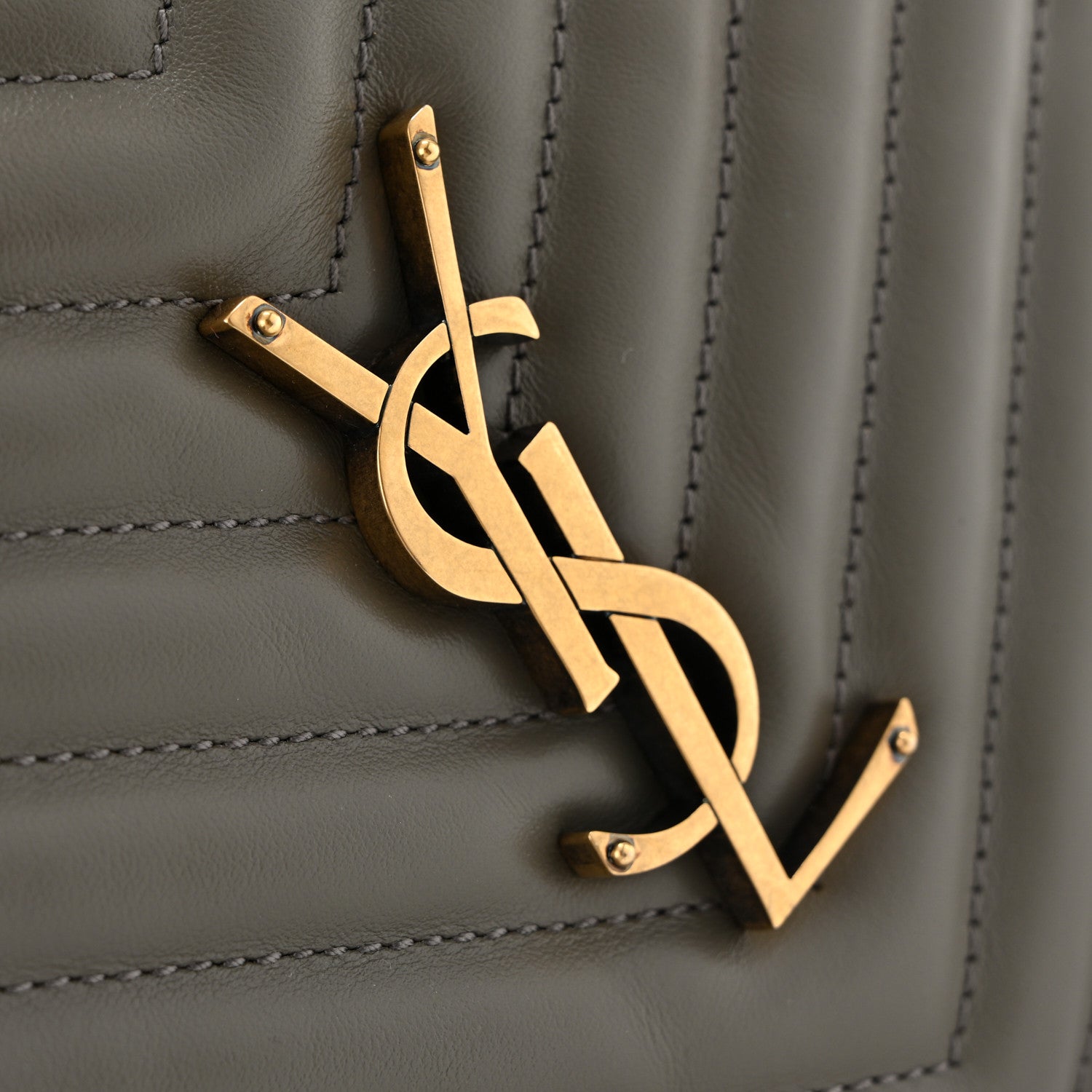Saint Laurent Calfskin Matelasse Monogram Lou Camera Bag Dusty Grey 11 of 14
