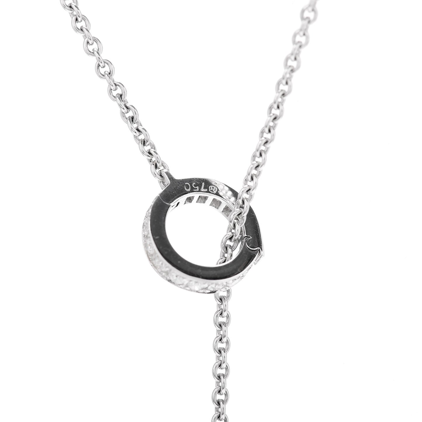 18K White Gold Diamond Grey South Sea Pearl 8mm Pearls In Motion Necklace