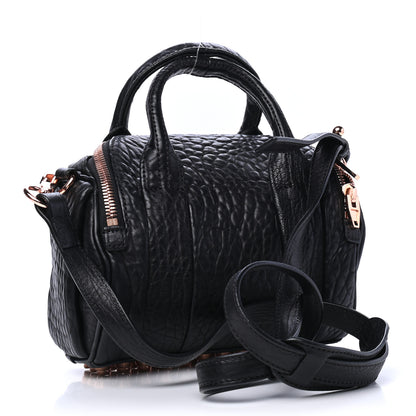 Alexander Wang Pebbled Lambskin Mini Rockie Black Rose Gold Hardware 2 of 5