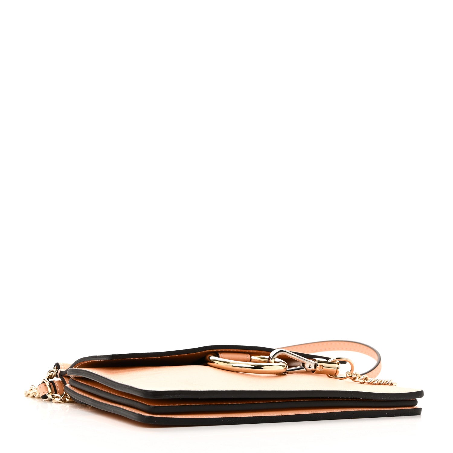 Chloe Calfskin Suede Mini Chain Faye Shoulder Bag Milky Orange 4 of 10