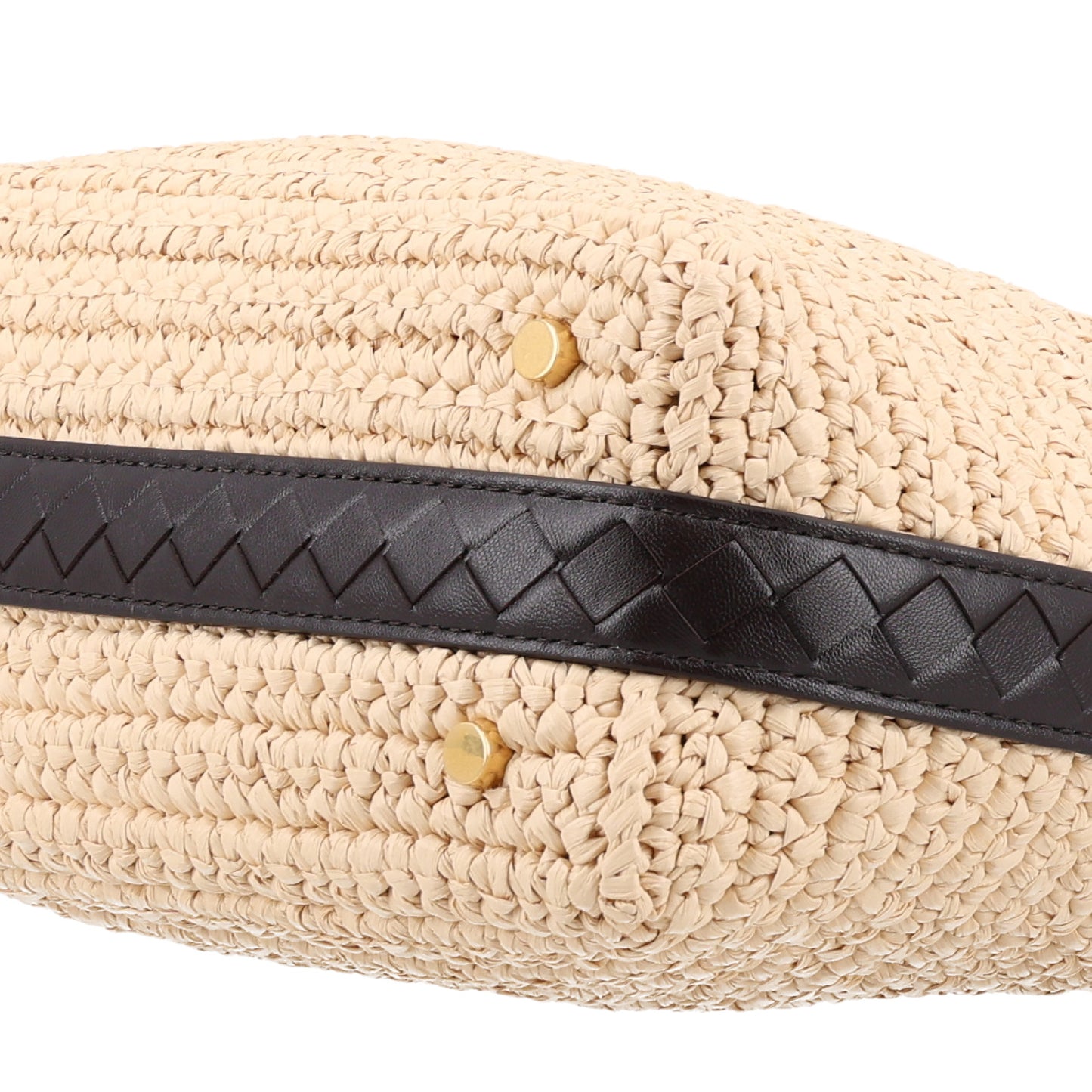 Raffia Woven Nappa Intrecciato Mini Wallace Natural Fondant