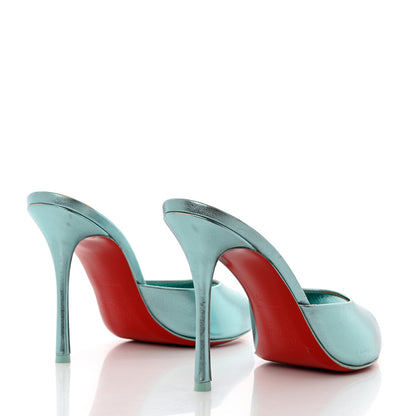 Christian Louboutin Metallic Me Dolly 100 Sandals 38.5 Bermuda 4 of 10