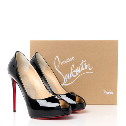 Christian Louboutin Patent New Very Prive 120 Pumps 36.5 Black Red 8 of 8