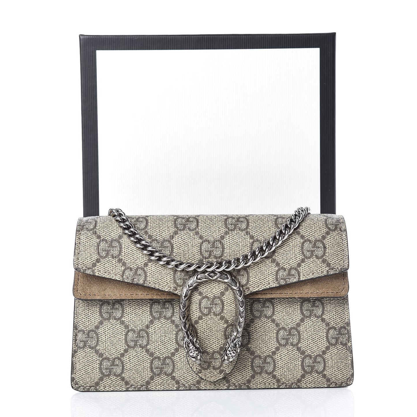 GG Supreme Monogram Super Mini Dionysus Shoulder Bag Taupe