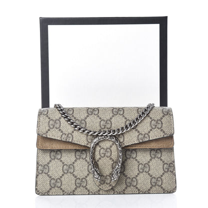 Gucci GG Supreme Monogram Super Mini Dionysus Shoulder Bag Taupe 10 of 10