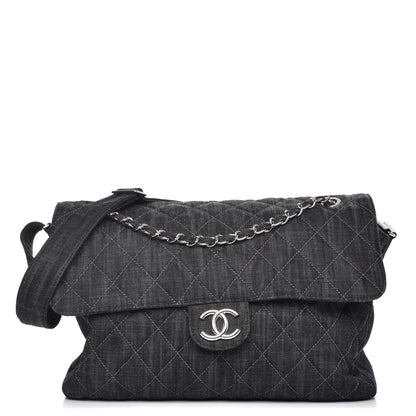 Chanel Denim Quilted Stretch Spirit Messenger Bag 1 of 11