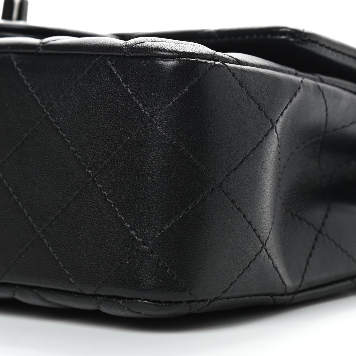 Lambskin Quilted Mini Rectangular Flap So Black