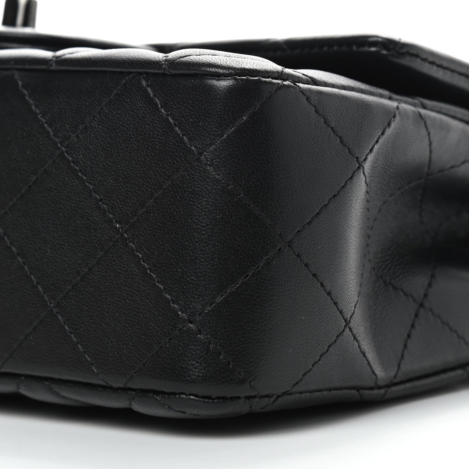 Chanel Lambskin Quilted Mini Rectangular Flap So Black 9 of 9