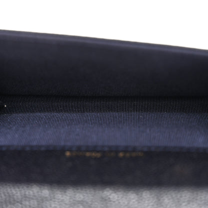 Chanel Caviar Quilted Flap Card Holder Wallet Navy Blue 5 of 10
