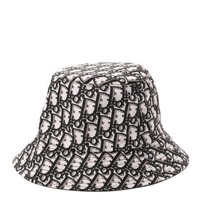 Christian Dior Polyester Cotton Oblique Reversible Teddy-D Brim Bucket Hat 56 Black 2 of 12
