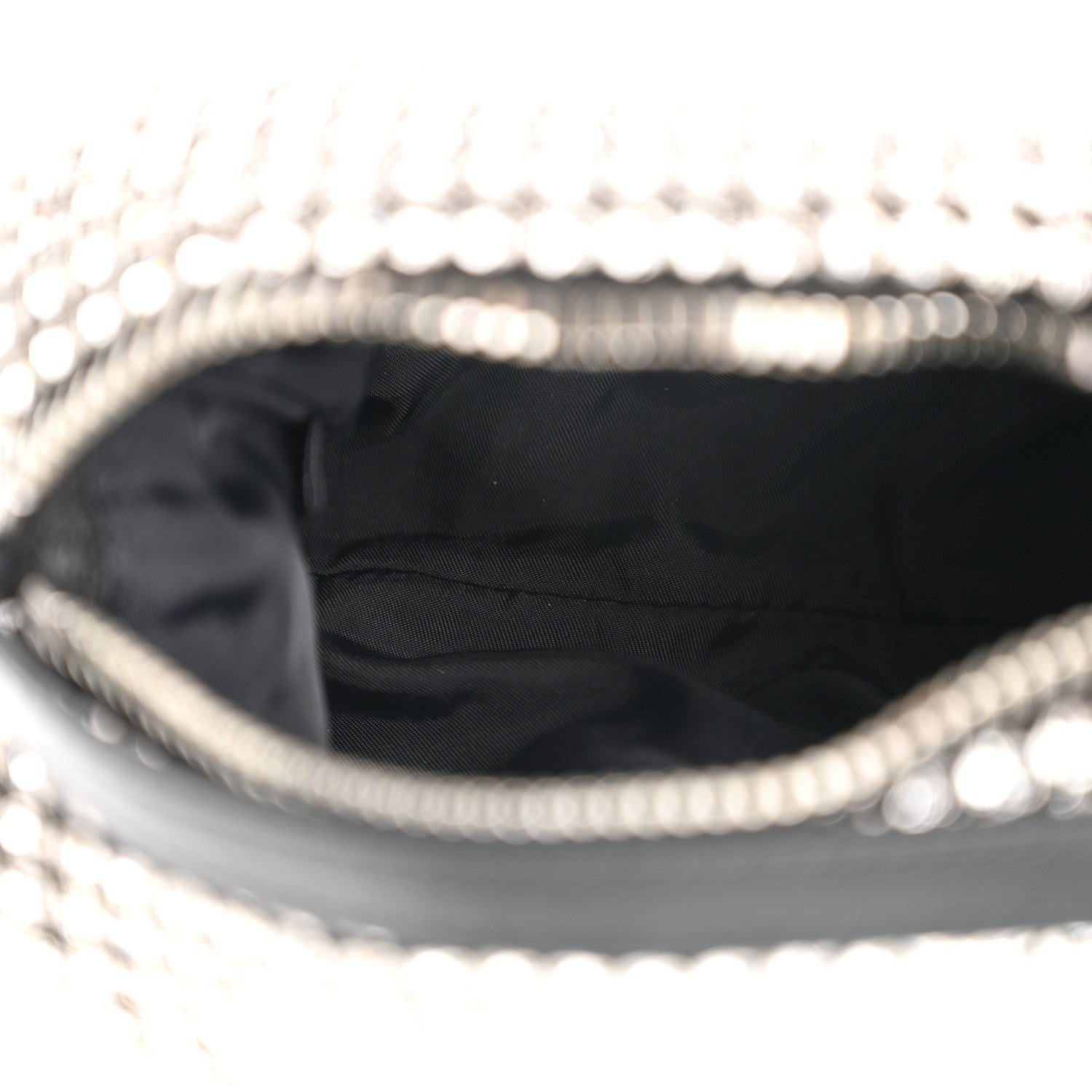 Alexander Wang Mesh Crystal Rhinestone Mini Heiress Pouch Black Silver 5 of 9