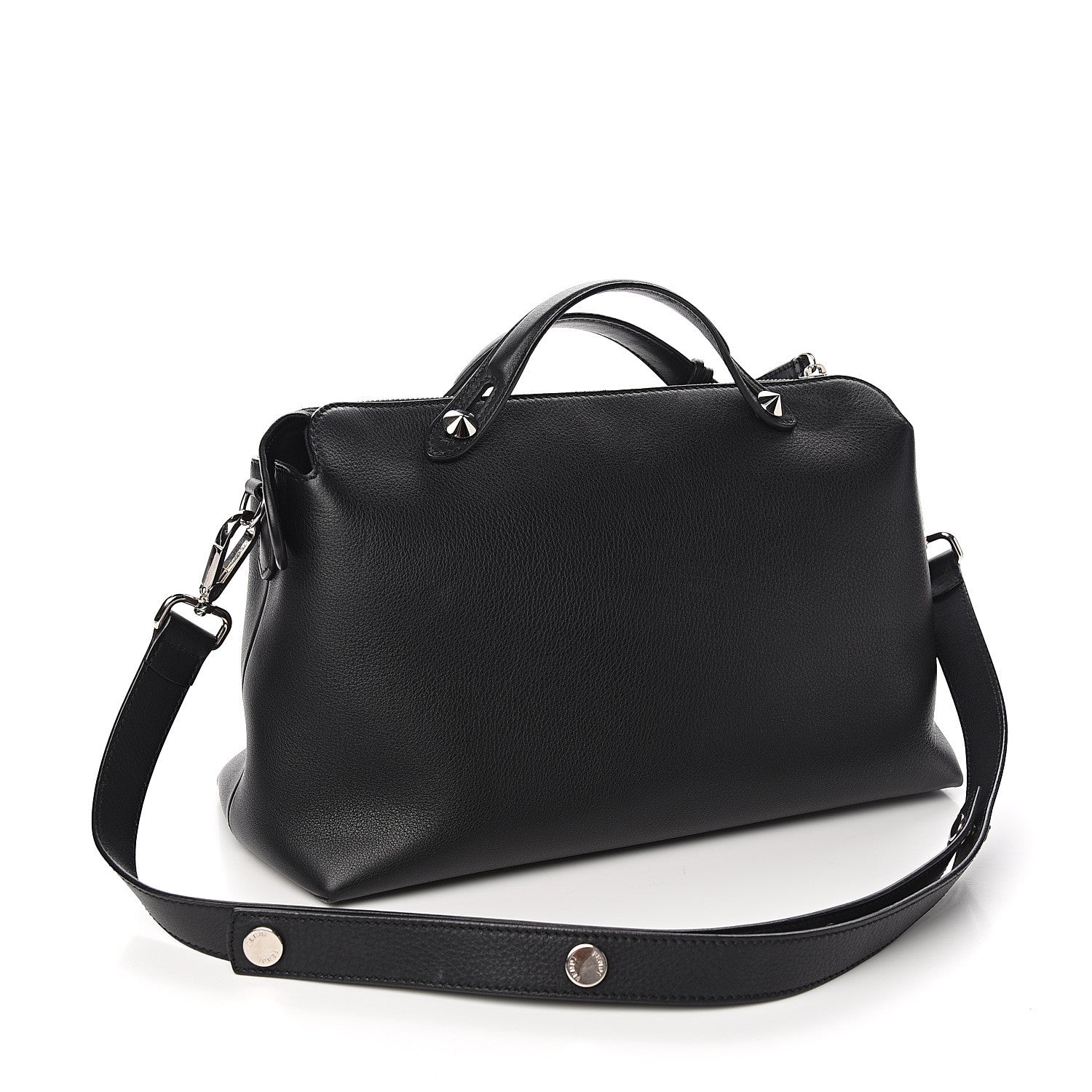 Fendi Vitello Dolce Marmol Large By The Way Boston Bag Black 2 of 14
