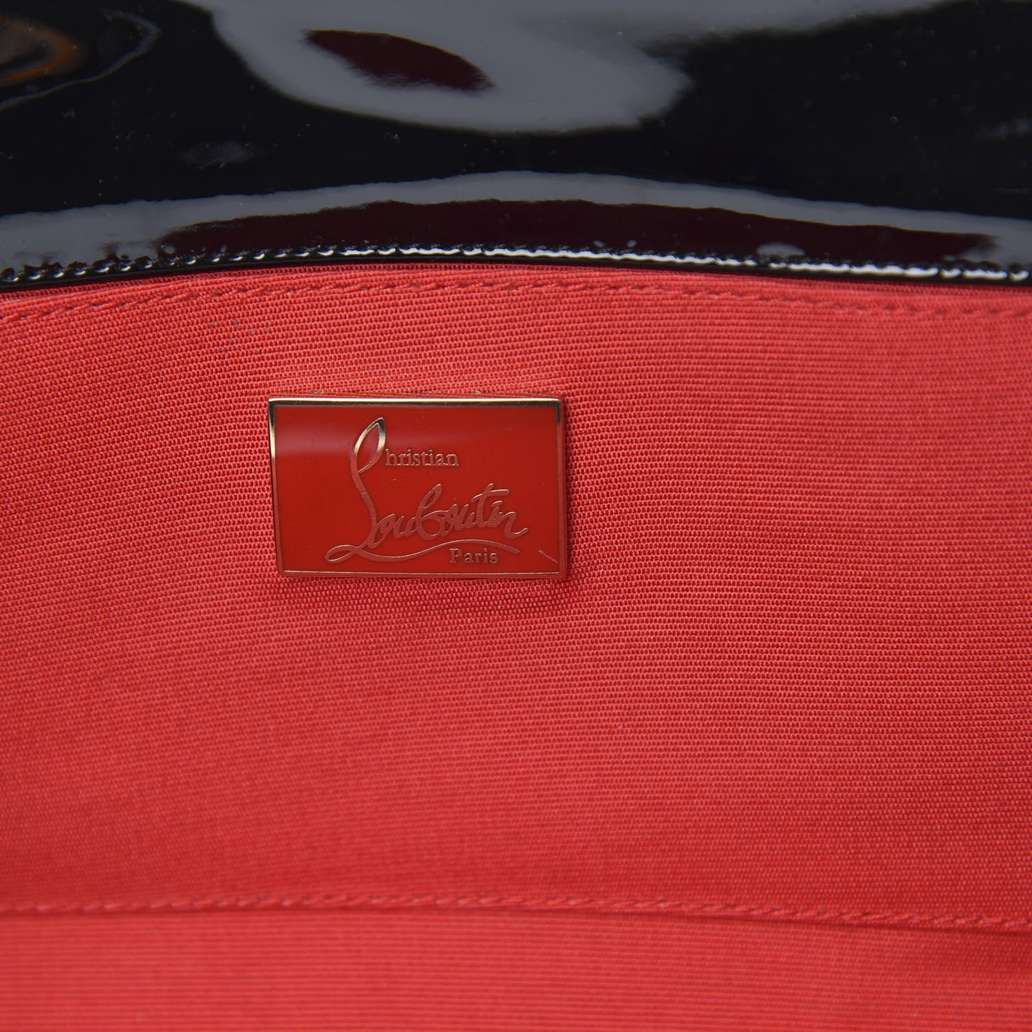 Christian Louboutin Patent Pigalle Clutch Black 6 of 9
