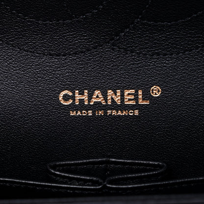 Chanel Lambskin Chevron Quilted Jumbo Double Flap Black 6 of 10