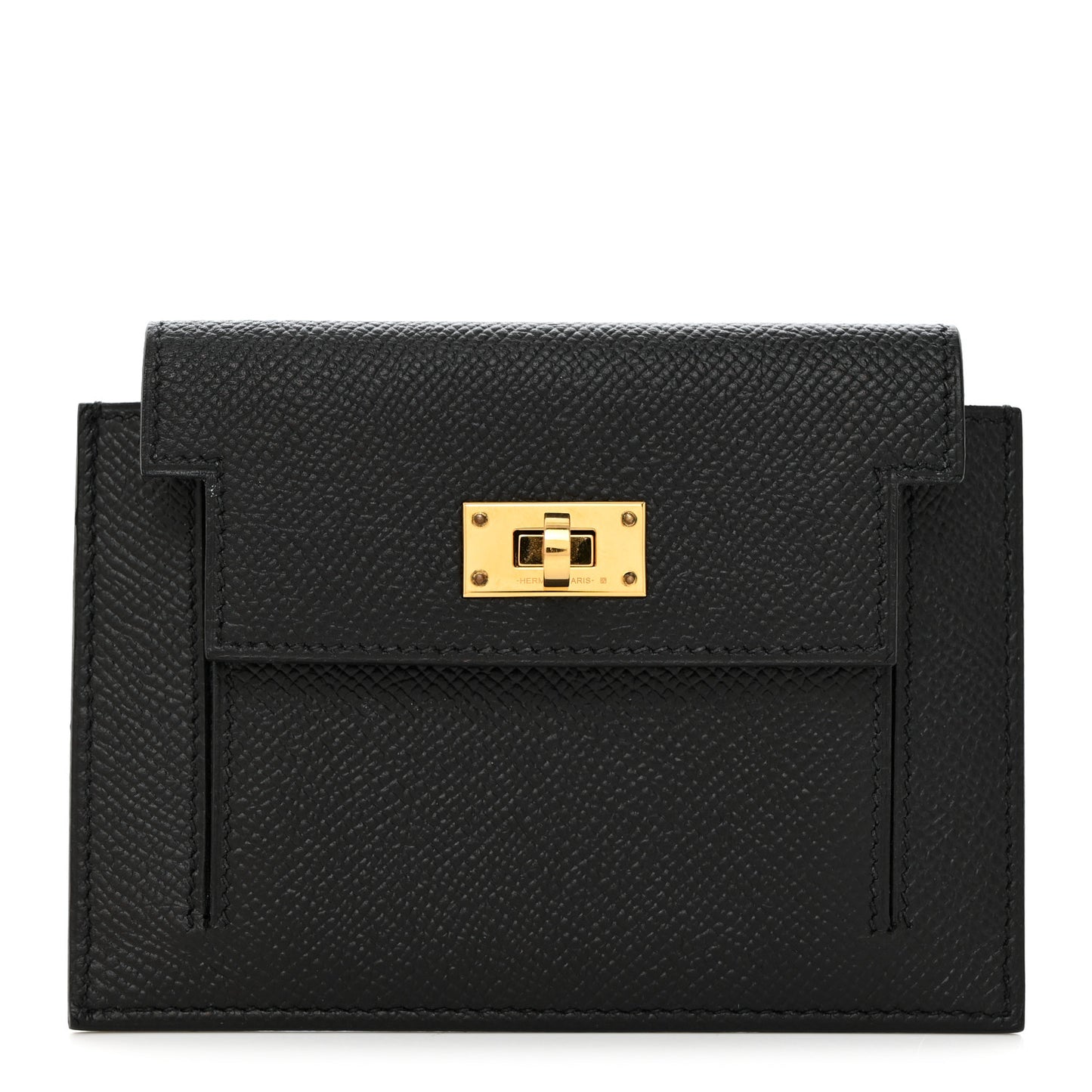 Epsom Kelly Pocket Compact Wallet Black