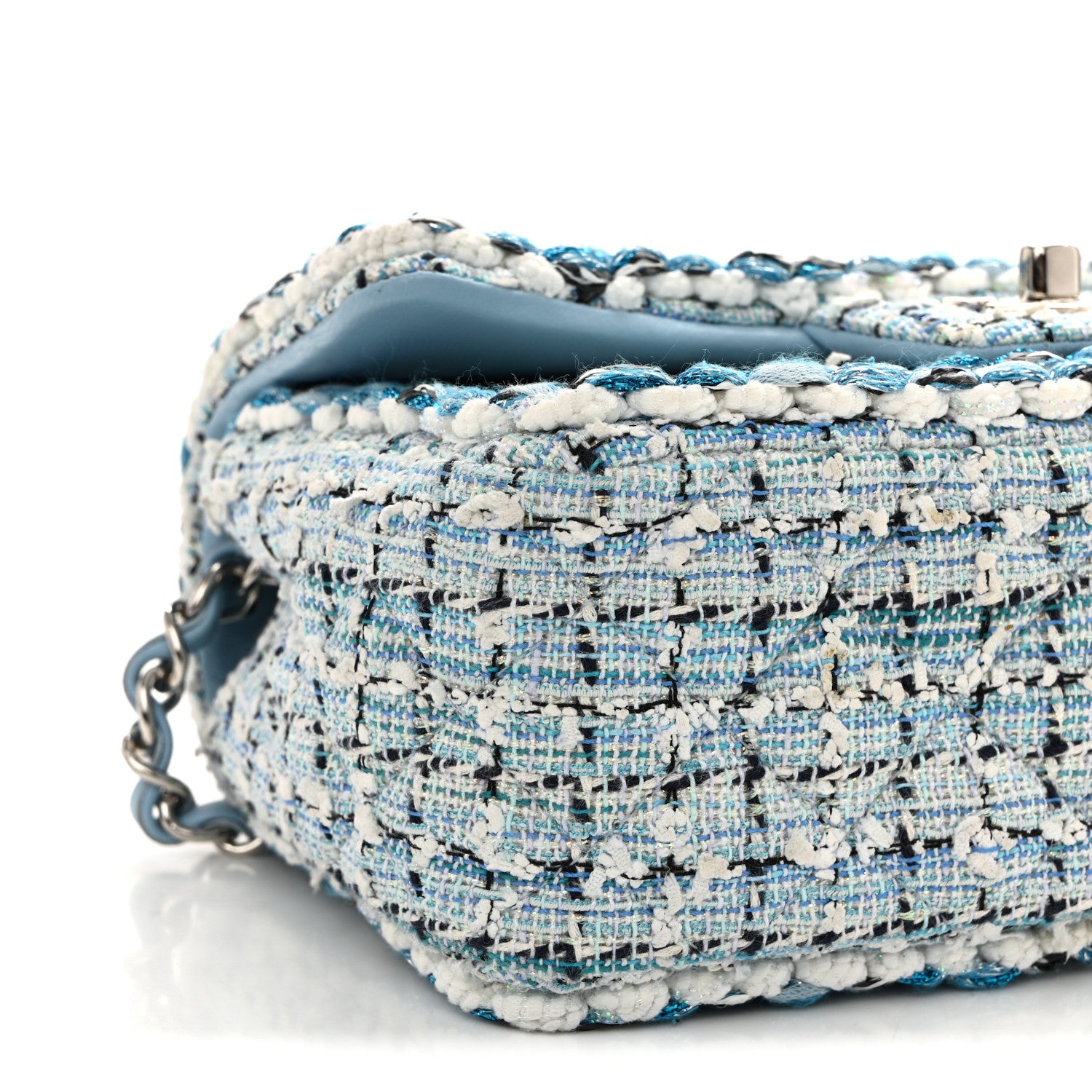 Chanel Tweed Braid Mini Flap Blue White Navy 9 of 13