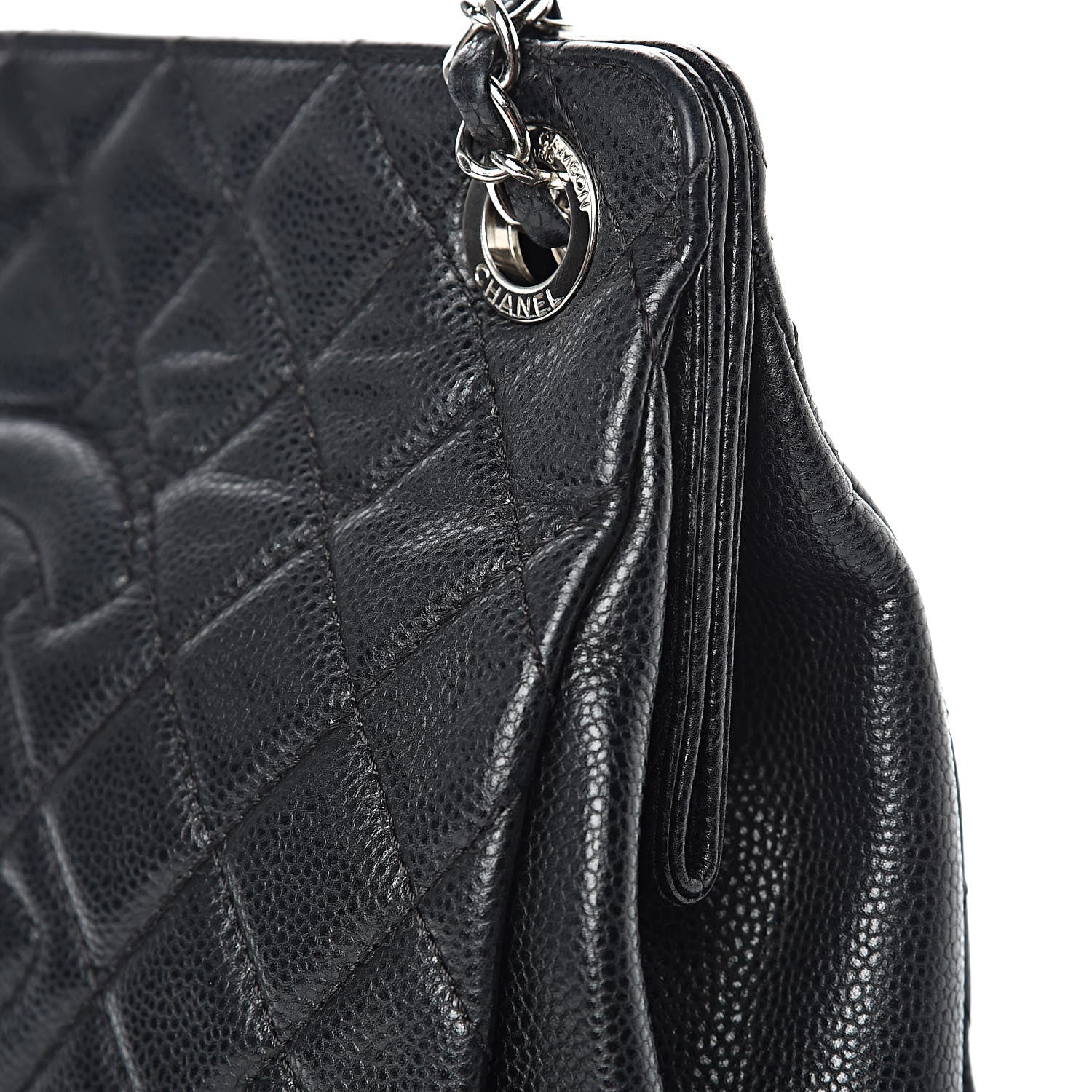 Chanel Caviar Quilted Timeless CC Shopping Tote Black 12 of 16