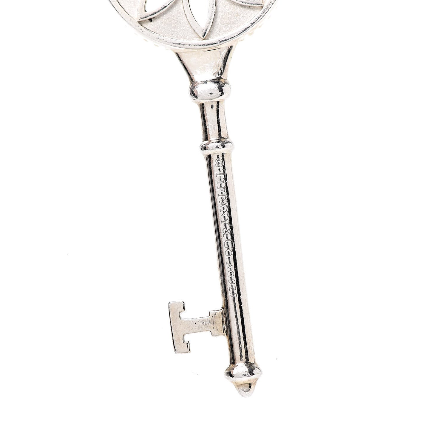 Sterling Silver Diamond Large Daisy Key Pendant Necklace