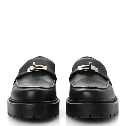 Hermes Calfskin Womens Icone Loafers 40 Black 3 of 13