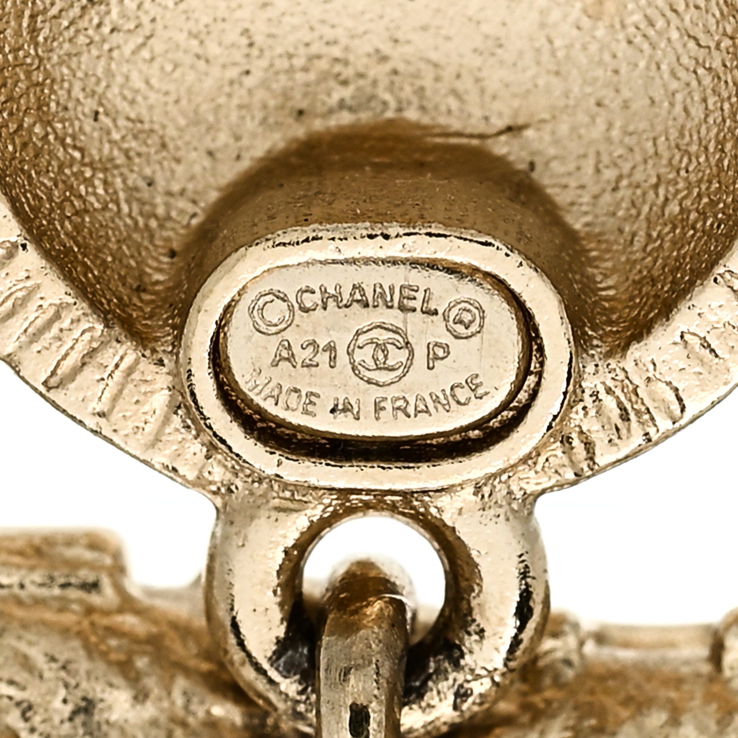 Chanel Crystal CC Drop Logo Earrings Gold 4 of 5