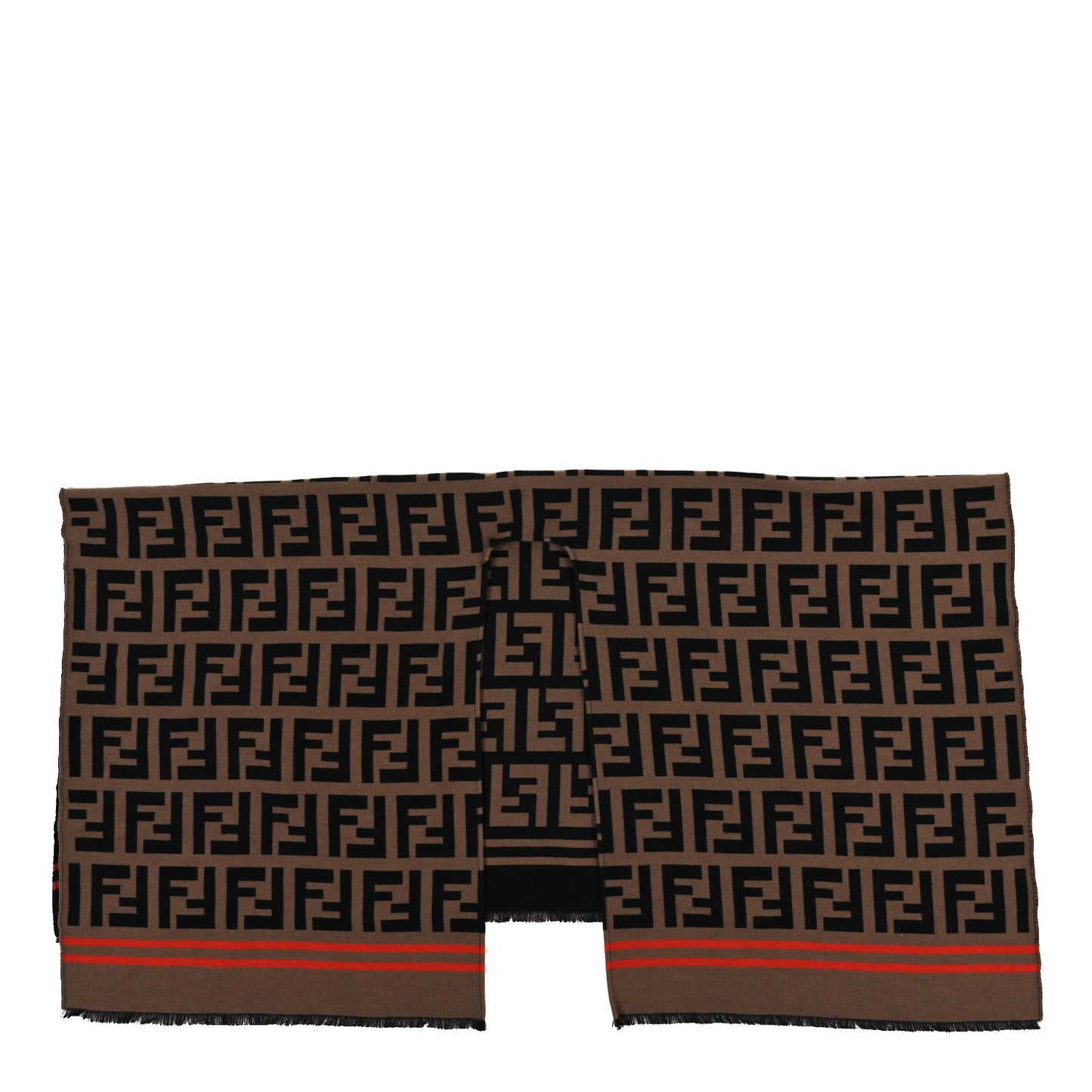 Wool Silk FF Poncho Camel