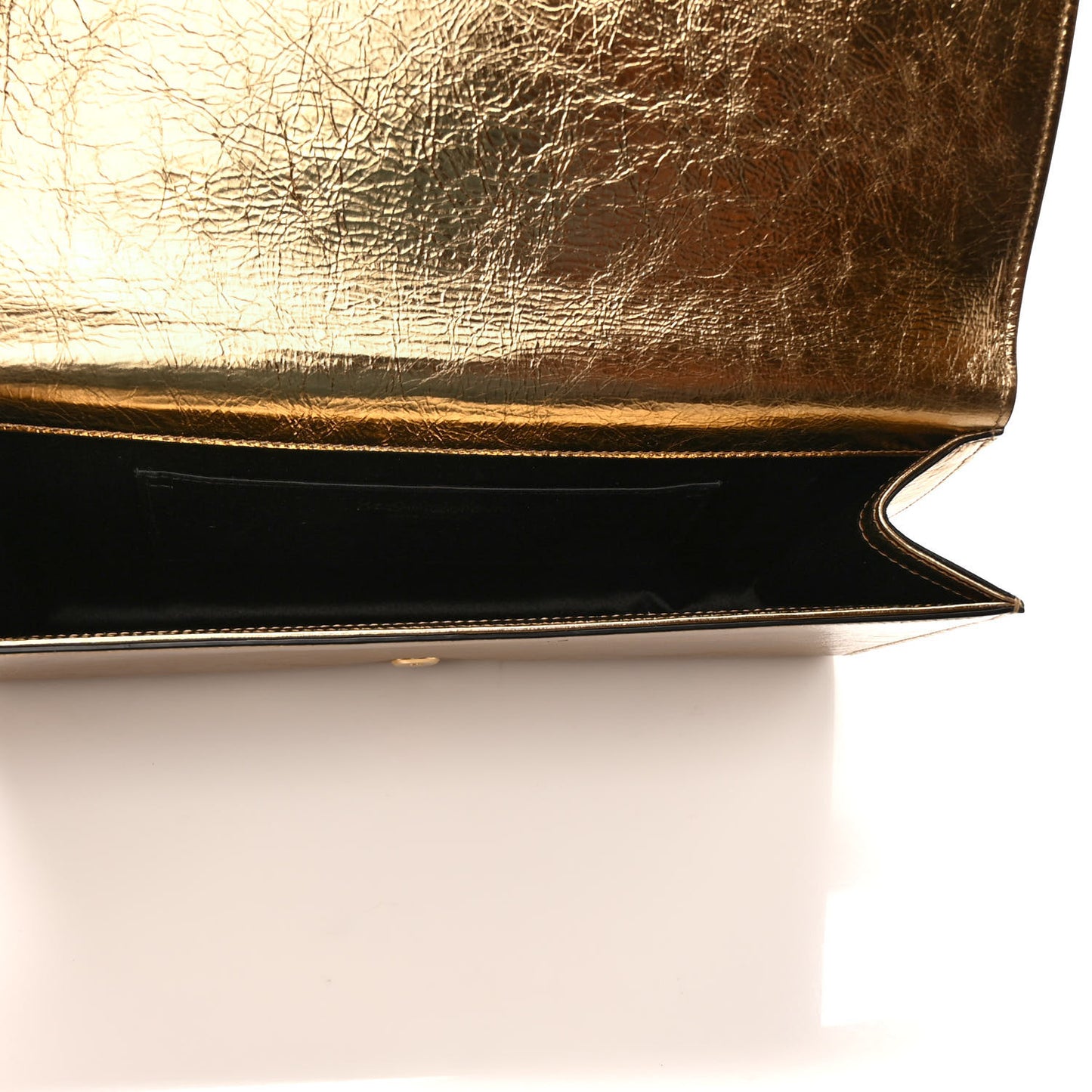 Metallic Calfskin Monogram Large Belle De Jour Clutch Gold