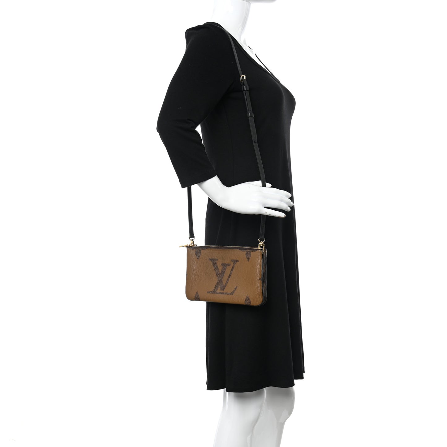 Reverse Monogram Giant Double Zip Pochette