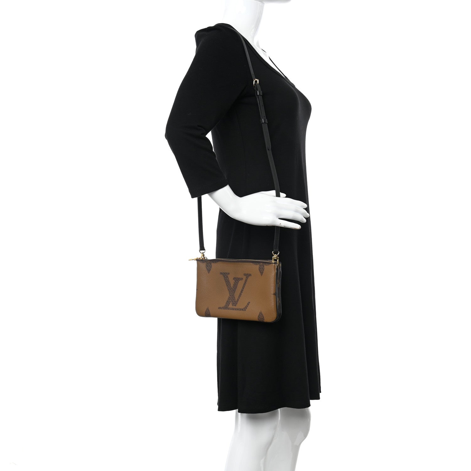Louis Vuitton Reverse Monogram Giant Double Zip Pochette 2 of 11