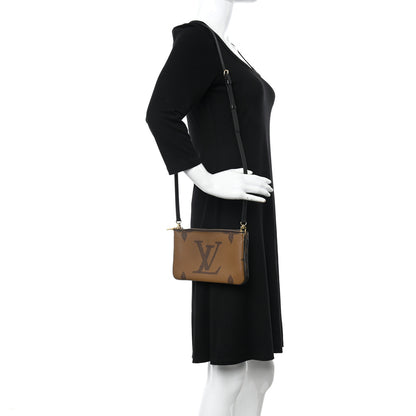 Louis Vuitton Reverse Monogram Giant Double Zip Pochette 2 of 11