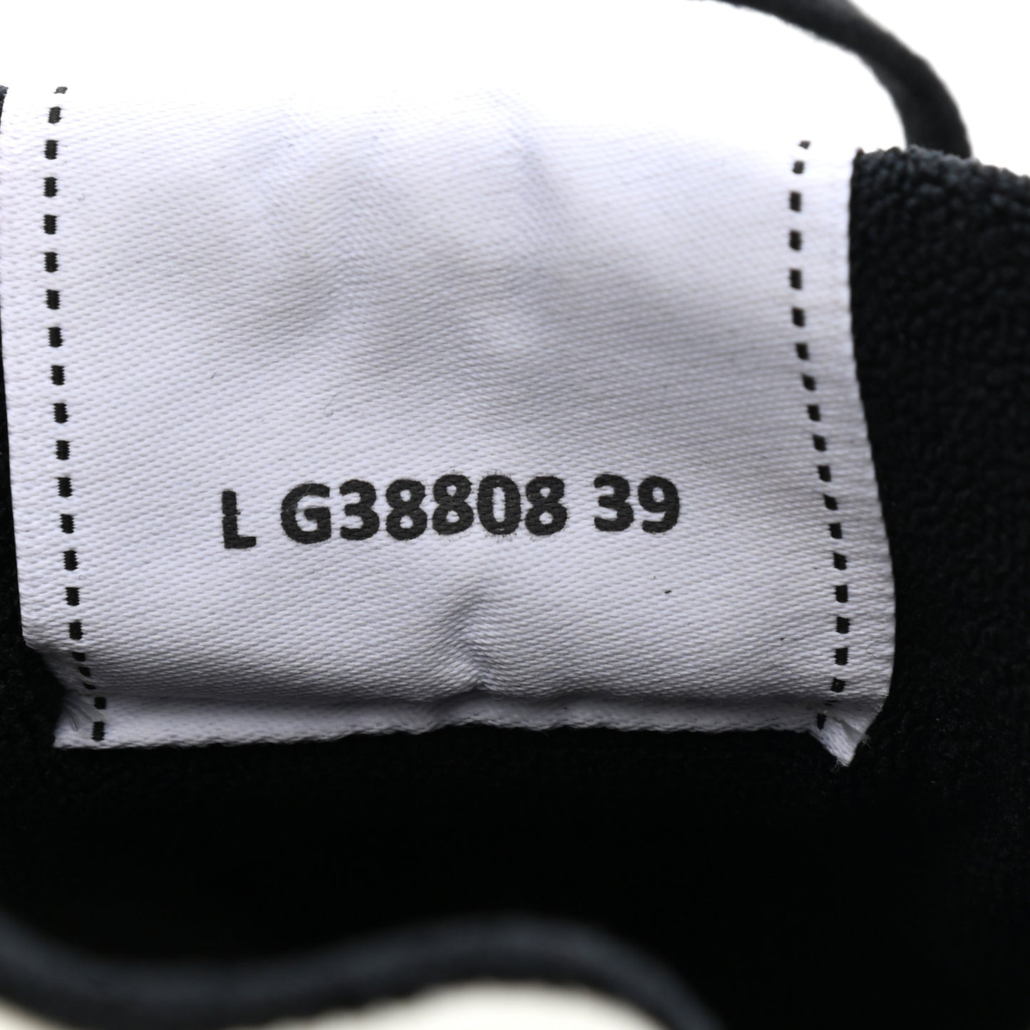 Grained Calfskin Fabric Womens Logo Sneakers 39 White Black