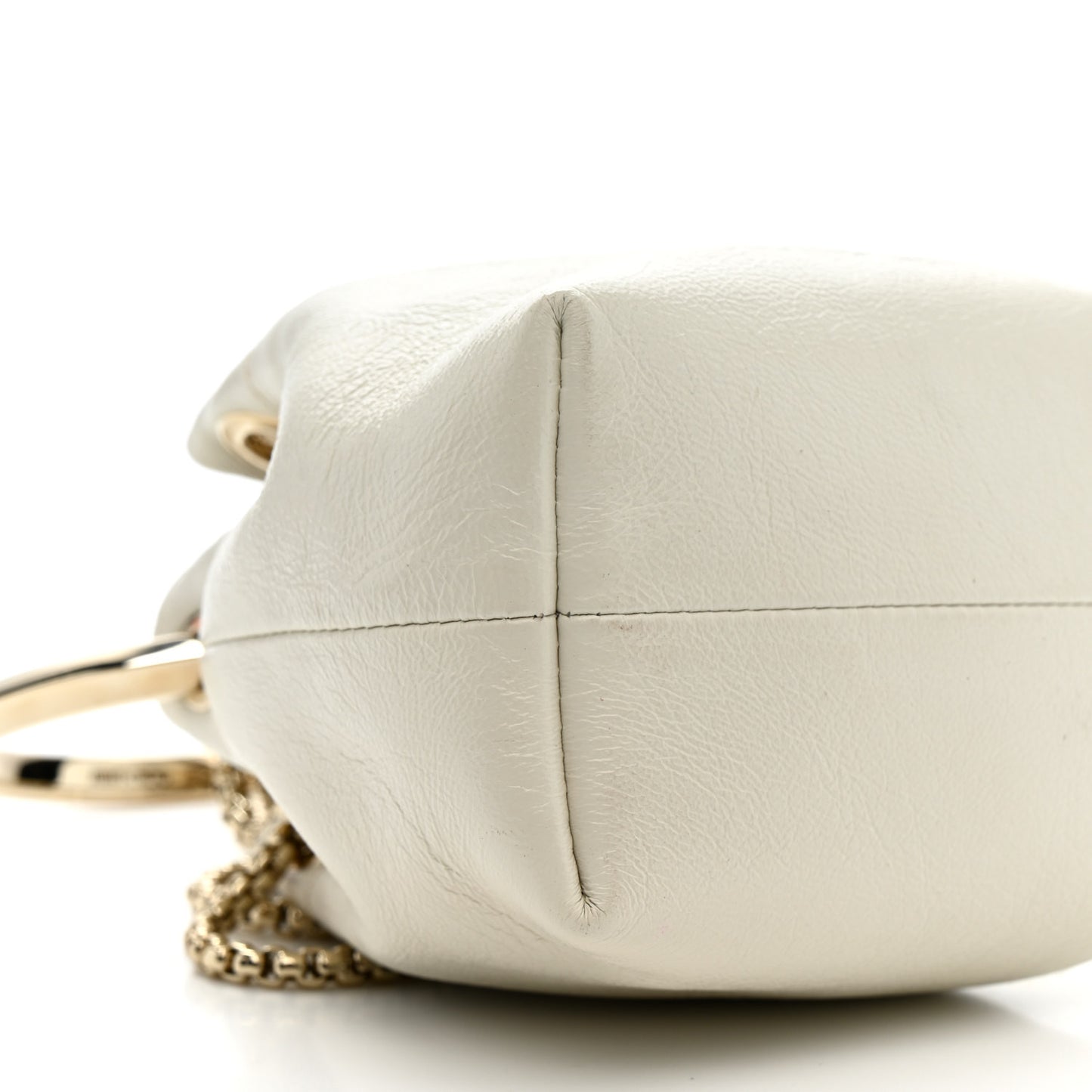 Goatskin Bon Bon Bucket Bag White