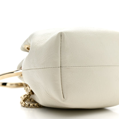 Jimmy Choo Goatskin Bon Bon Bucket Bag White 9 of 10