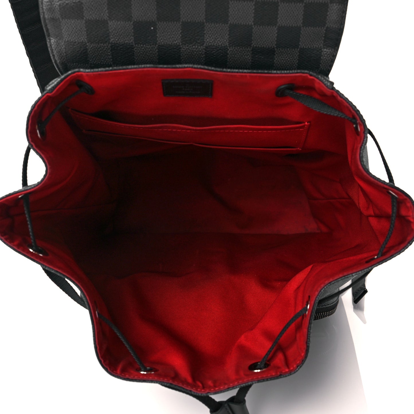 Damier Graphite Utility Backpack Red