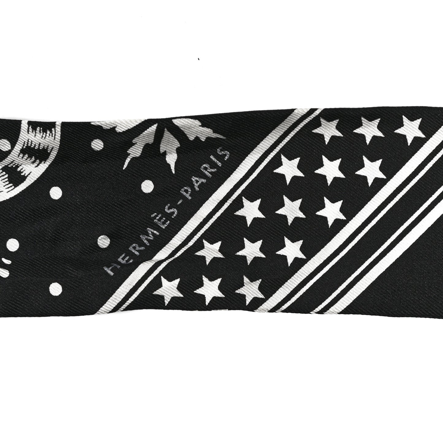 Silk Les Leopards Twilly Black White
