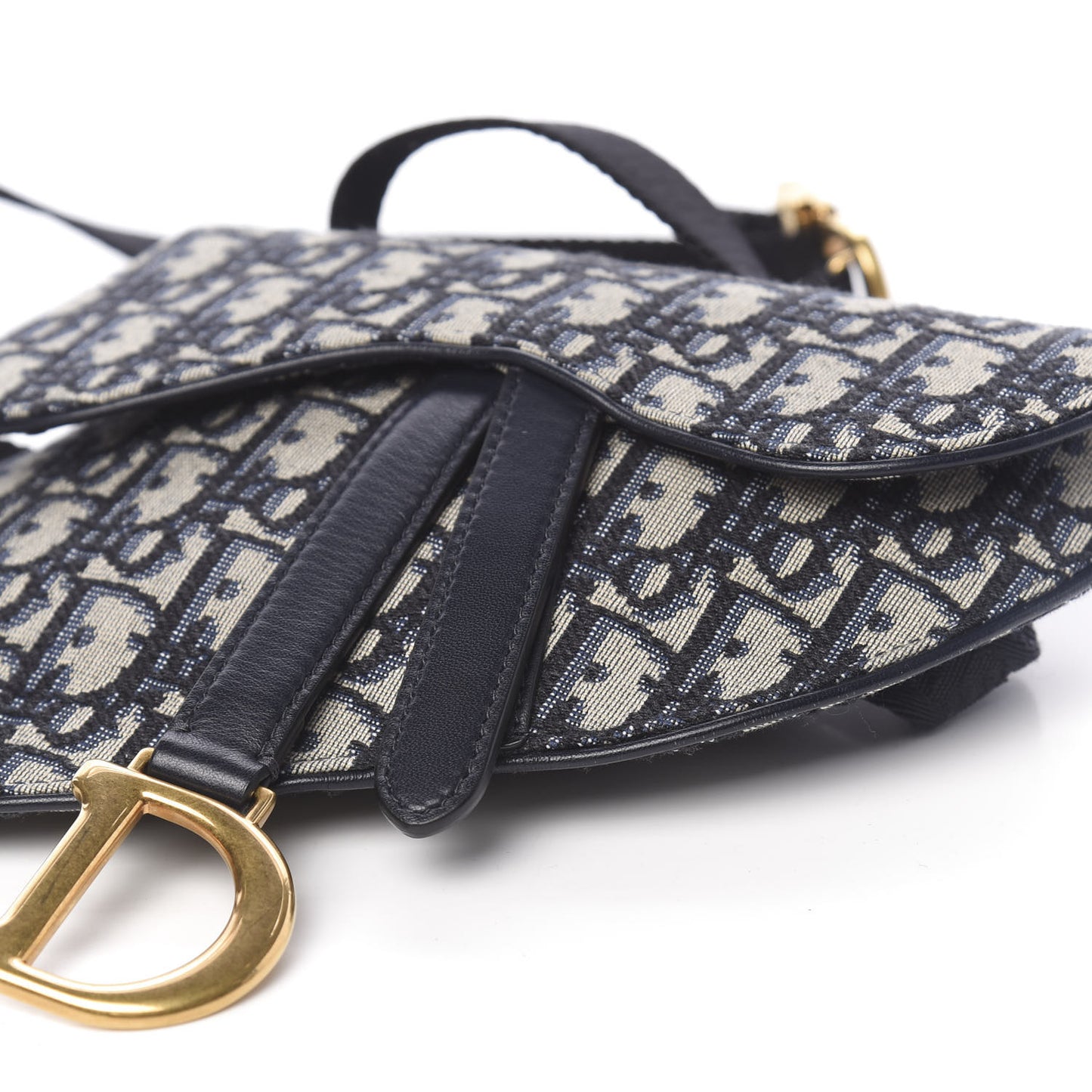 Oblique Saddle Belt Bag Blue