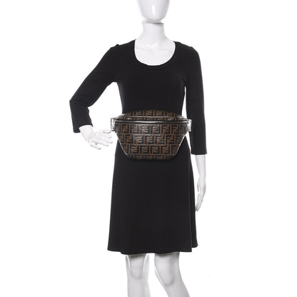 Fendi Vitello Century Bi-Color FF 1974 Embossed Belt Bag Maya Black 2 of 9