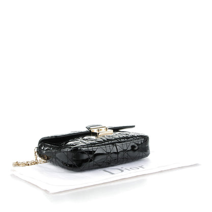 Christian Dior Patent Cannage Miss Dior Promenade Pouch Black 4 of 7